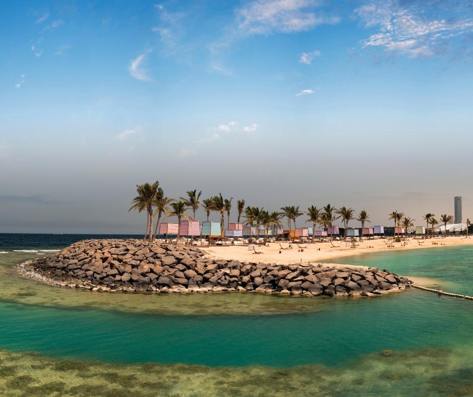 Jeddah Waterfront beach area at jeddah corniche 