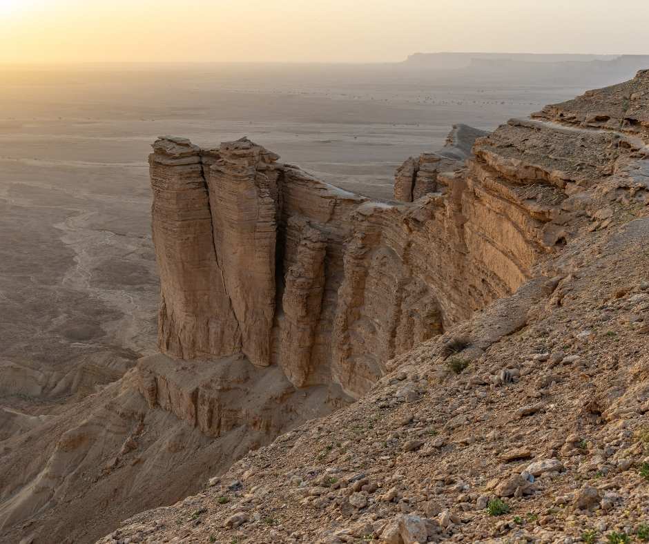 Desert, edge of the world in Saudi Arabia