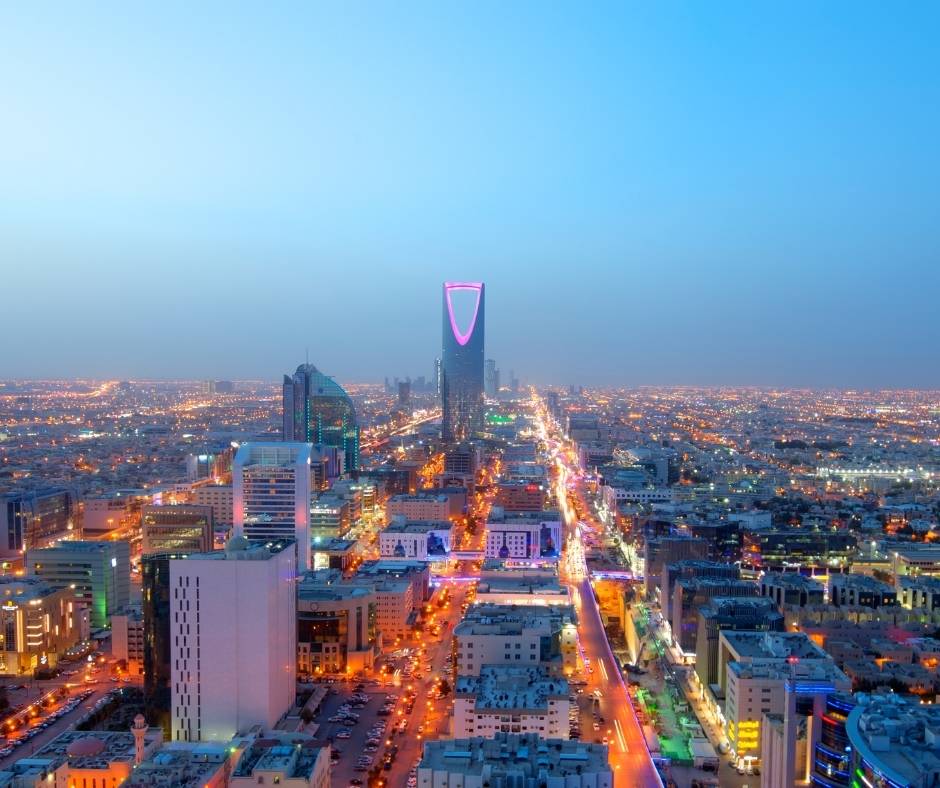 Modern skyline of Riyadh Saudi Arabia
