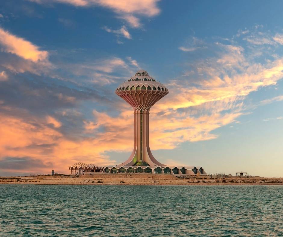 Al Khobar water Tower during sunset, Eastern Province, Saudi Arabia