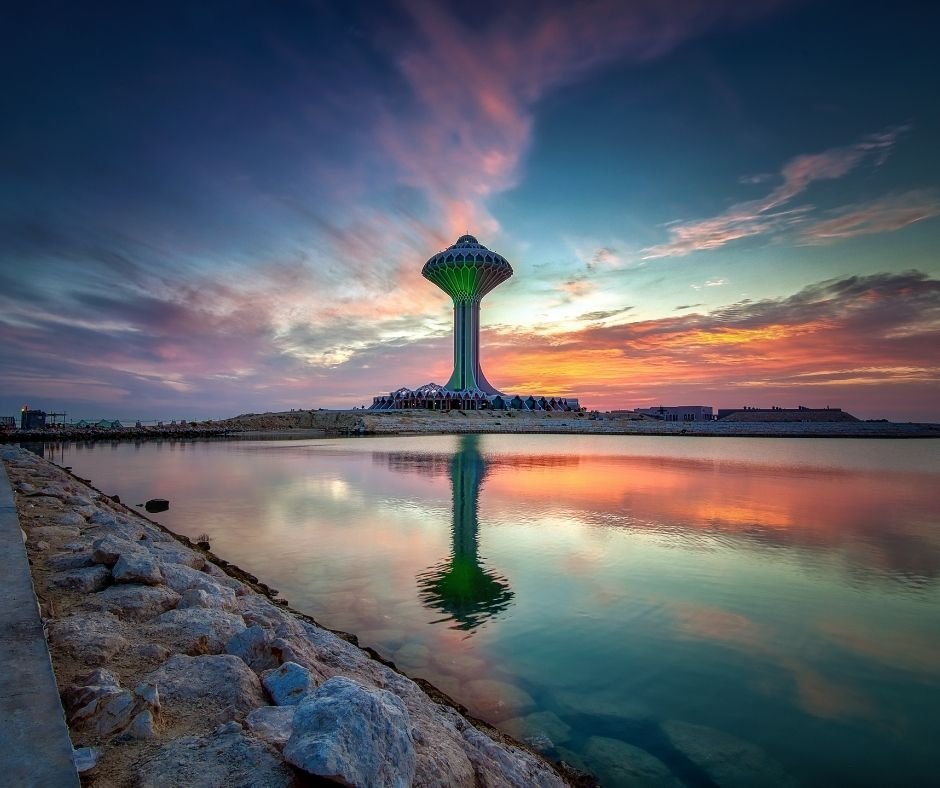 Sunrise view at Dammam Al khobar corniche Saudi Arabia