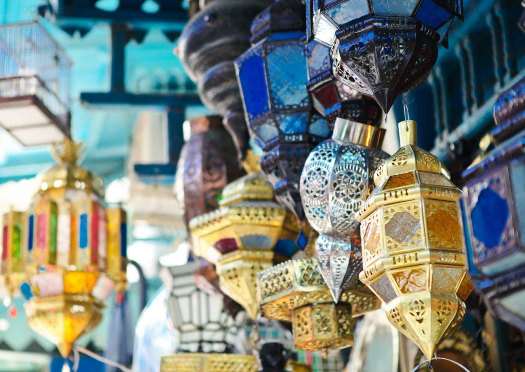 Traditional Lamps in Shop in the Medina of Tunis,Tunisia