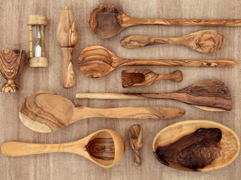 olive wood utensils kitchen souvenir from tunisia